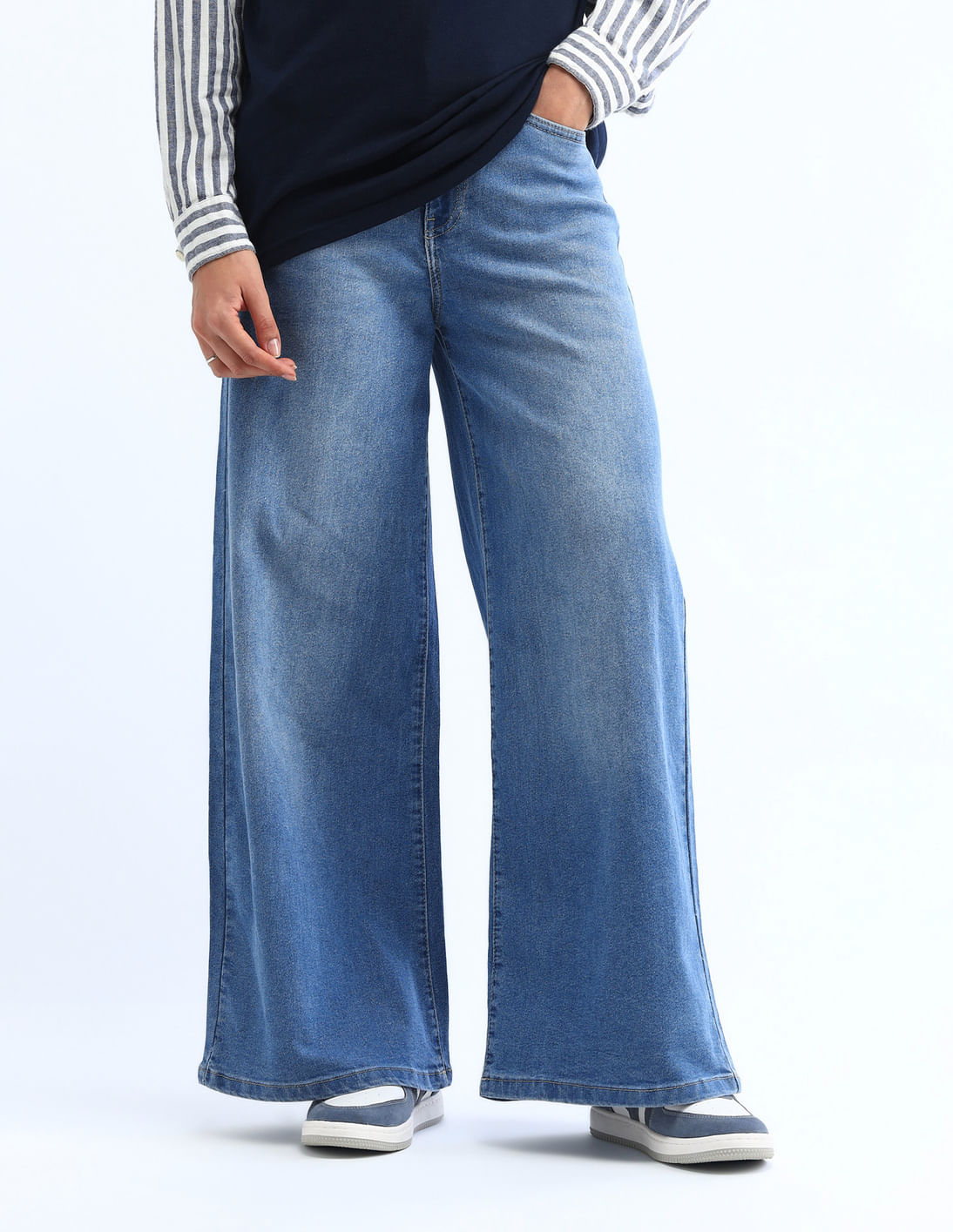 Wide Leg Jeans Are Uniqlo Jeans Good Buy Flying Machine Women High