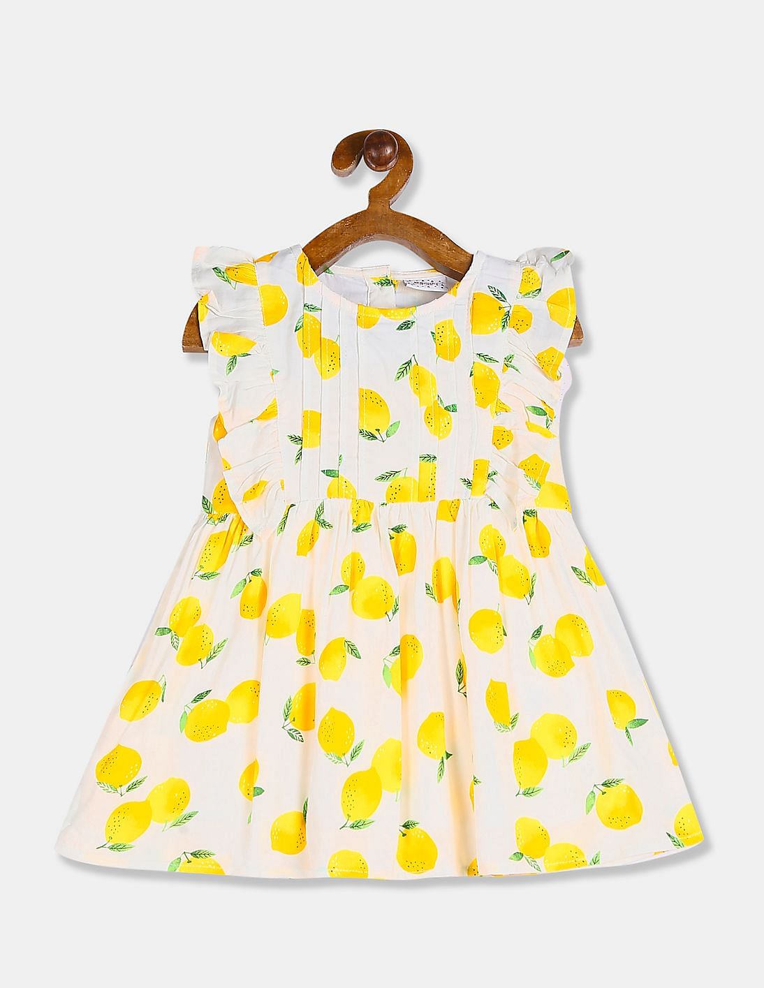 lemon and white dress