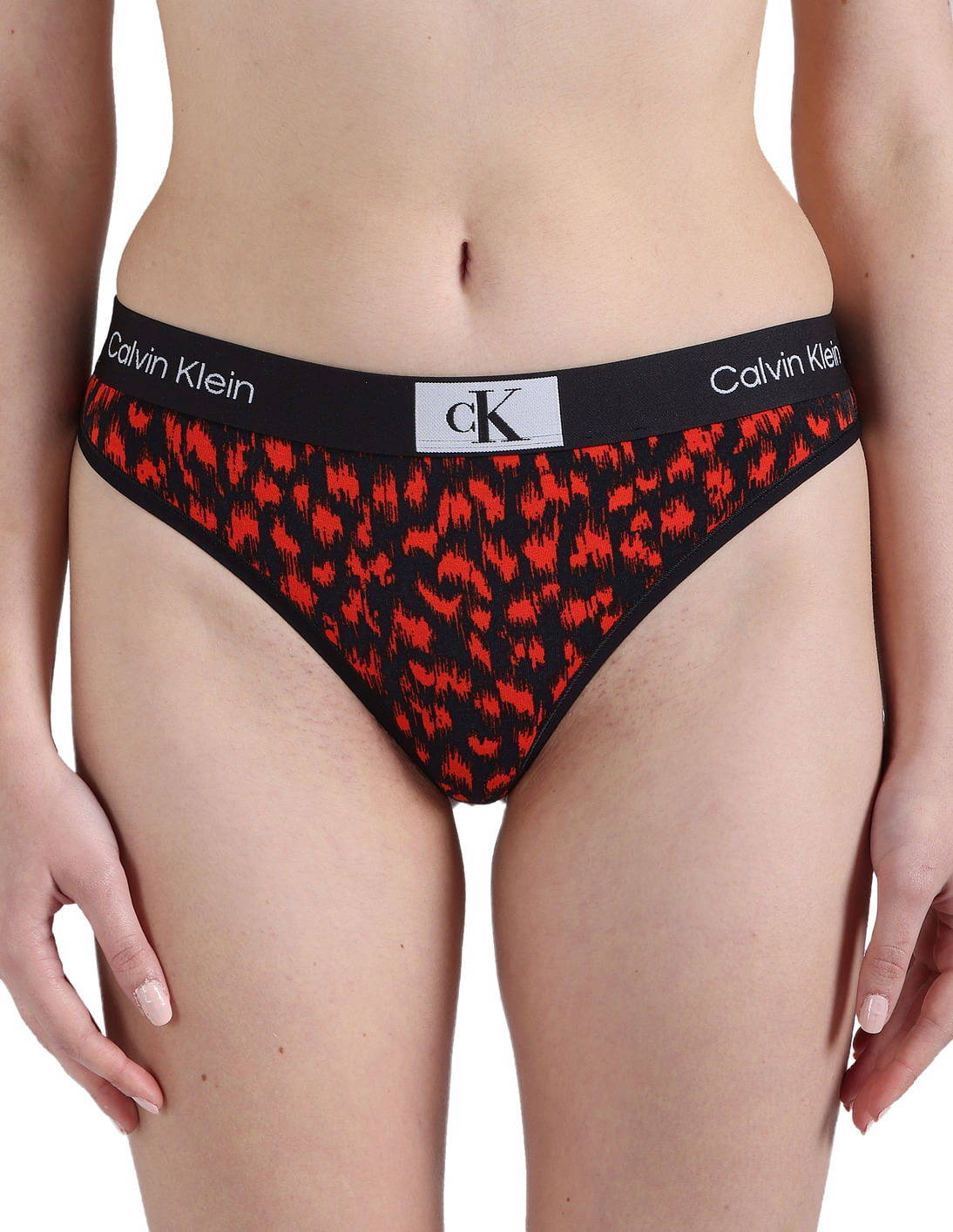 Buy Calvin Klein Underwear Recycled Cotton Abstract Print Thong 