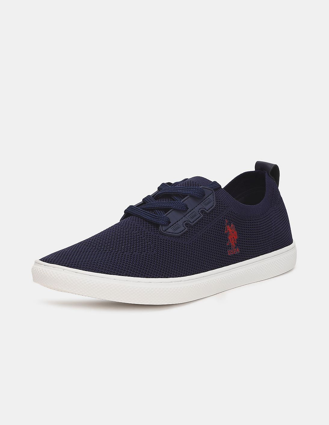 Buy . Polo Assn. Men Blue Knit Upper Marion Lace Up Sneakers 