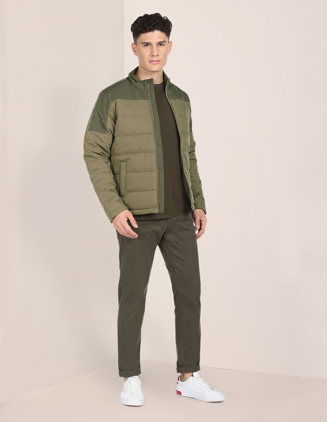 Buy U.S. Polo Assn. Denim Co. High Neck Colour block Jacket Buy U.S. Polo Assn. Denim Co. High Neck Colour block Jacket