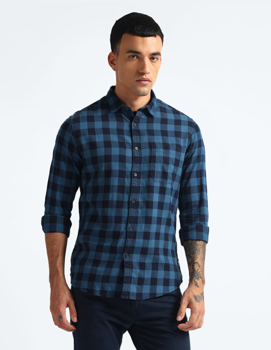 Buy Flying Machine Buffalo Check Cotton Shirt - NNNOW.com