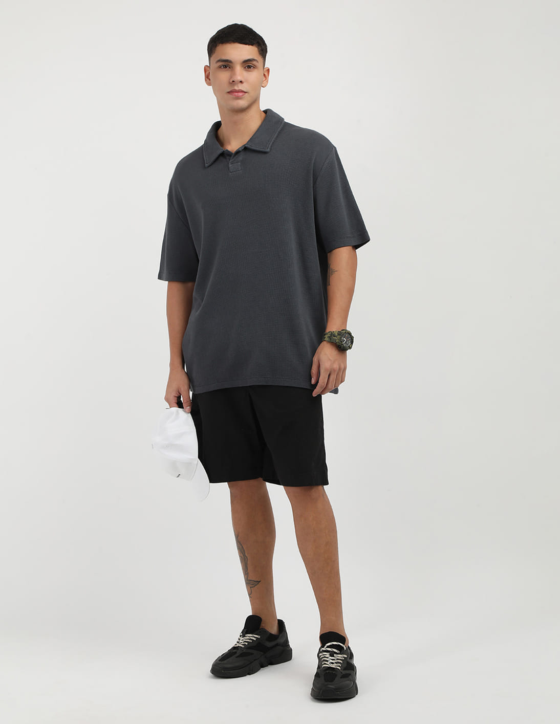 Buy Calvin Klein Waffle Rugby Texture Oversize Polo Shirt - NNNOW.com