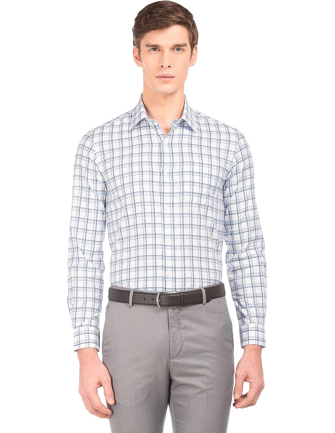 Buy Arrow French Placket Check Shirt - NNNOW.com