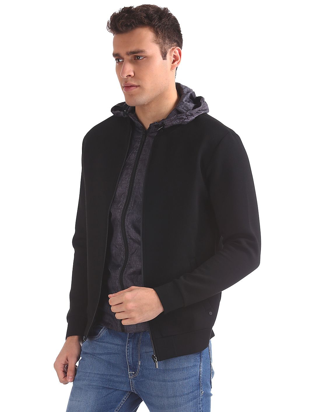 ジャケット・アウター detachable bomber tailored jacket FLEX TECH BOMBER WITH FAUX FUR TRIM