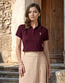 U.S. Polo Assn. Women Embroidered Logo Solid Polo Shirt