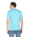 AD by Arvind Geometric Print Cotton Polo Shirt
