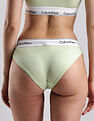 Calvin Klein Underwear Womens Green Solid Panties