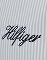 Tommy Hilfiger Striped Blue Polyester Tote Bag