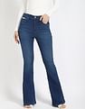 Calvin Klein Jeans Mid-Wash Flared-Fit Mid Rise Jeans