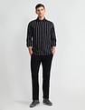 Arrow Sport Manhattan Slim Fit Vertical Striped Shirt