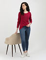 Tommy Hilfiger Boat Neck Tonal Cotton Sweatshirt