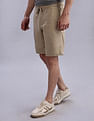 Tommy Hilfiger Relaxed Fit Solid Mid Rise Shorts