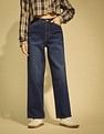 Flying Machine Women Straight Fit Pocket Detailed Jeans