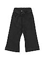 U.S. Polo Assn. Kids Girls Black Mid Rise Solid Bootcut Jeans