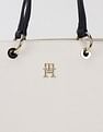 Tommy Hilfiger Solid White Pu Handbag