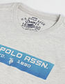 U.S. Polo Assn. Denim Co. Crew Neck Brand Print Heathered T-Shirt