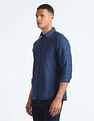 Flying Machine Spread Collar Cotton Shirt