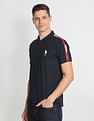 USPA Active Solid Brand Tape Polo Shirt