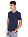 Flying Machine Solid Crew Neck Short Sleeve T-Shirt