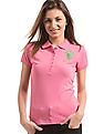 U.S. Polo Assn. Women Solid Regular Fit Polo Shirt