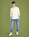 Flying Machine Solid Linen Shirt
