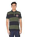 U.S. Polo Assn. Denim Co. Ribbed Collar Striped Polo Shirt