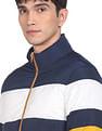 Flying Machine High Neck Colour Block Padded Jacket