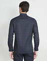 Arrow Patterned Windowpane Slim Formal Shirt