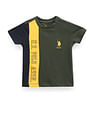 U.S. Polo Assn. Kids Boys Vertical Stripe Cotton T-Shirt