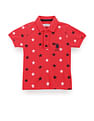 U.S. Polo Assn. Kids Boys Star Print Pique Polo Shirt