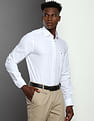 Tommy Hilfiger Solid Tonal Dobby Cotton Shirt