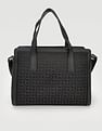 Tommy Hilfiger Printed Black Polyester Hand Bags