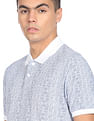 Flying Machine All Over Geometric Print Cotton Polo Shirt