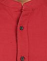 U.S. Polo Assn. Mandarin Collar Solid Casual Shirt