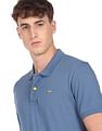 Flying Machine Pure Cotton Solid Polo Shirt