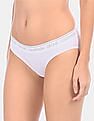 Calvin Klein Underwear Women Off White Solid Cotton Modal Stretch Bikini Briefs