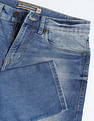 Flying Machine Stone Wash Slash Slim Tapered Fit Jeans