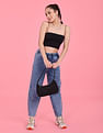 Flying Machine Women High Rise Acid Wash Jogger Jeans