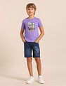U.S. Polo Assn. Kids Boys Graphic Printed Regular Fit T-Shirt