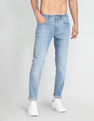 Flying Machine Slash Slim Tapered Fit Mid Rise Jeans