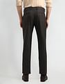 Arrow Solid Dobby Slim Fit Trousers