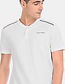 Calvin Klein Men White Solid Henley T-Shirt