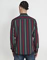 Flying Machine Spread Collar Vertical Stripe Shirt