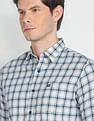 Arrow Sports Point Collar Tartan Check Casual Shirt