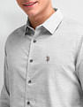 U.S. Polo Assn. Denim Co. Textured Slim Fit Cotton Shirt