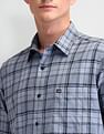 Arrow Sport Grid Tattersall Checks Cotton Shirt