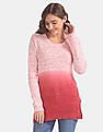 U.S. Polo Assn. Women Ombre Patterned Knit Sweater