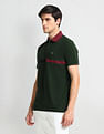 Arrow Sports Contrast Collar Striped Polo Shirt