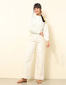 U.S. Polo Assn. Women Ruffle Neck Frill Solid Top
